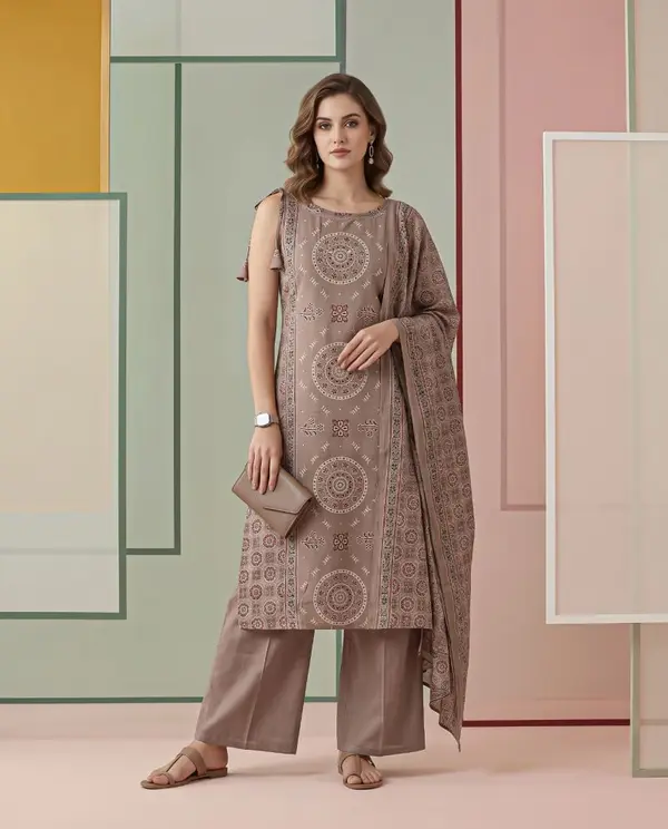 Kurti With Bottom Dupatta