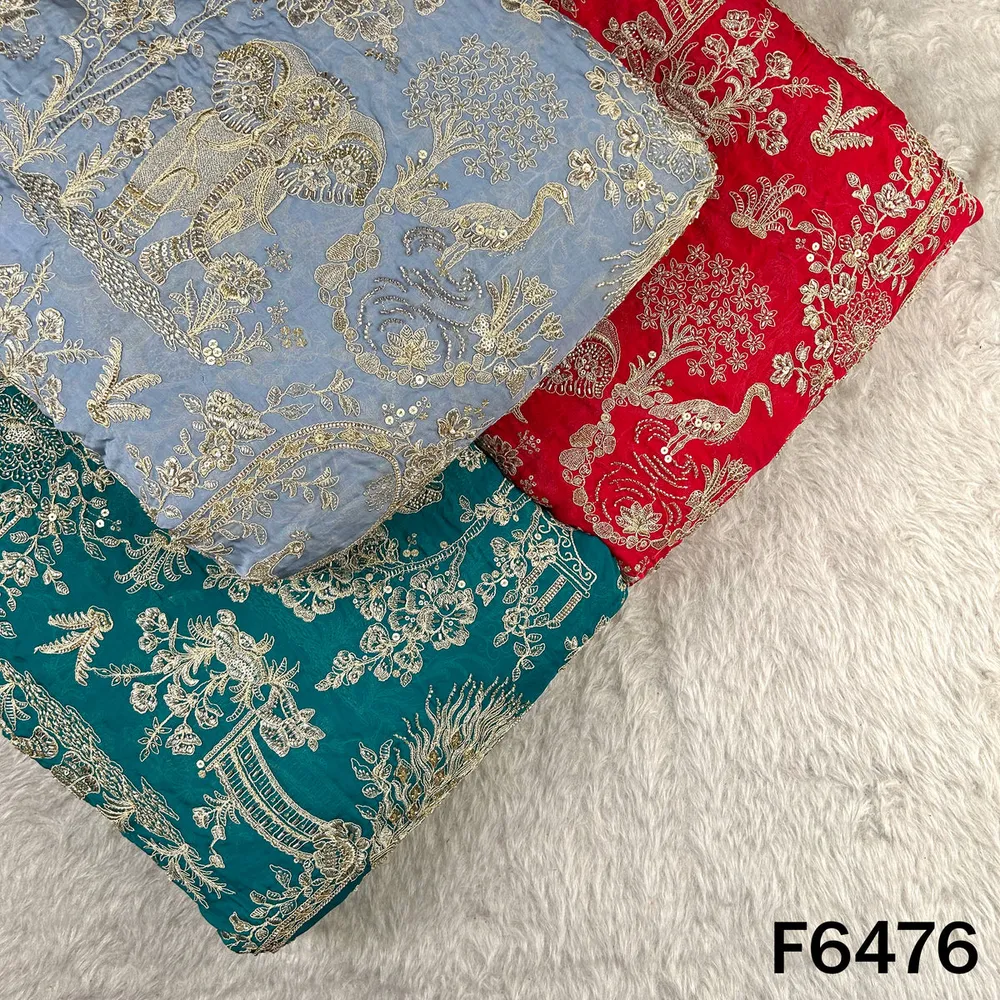 Embroidered Organza Fabric