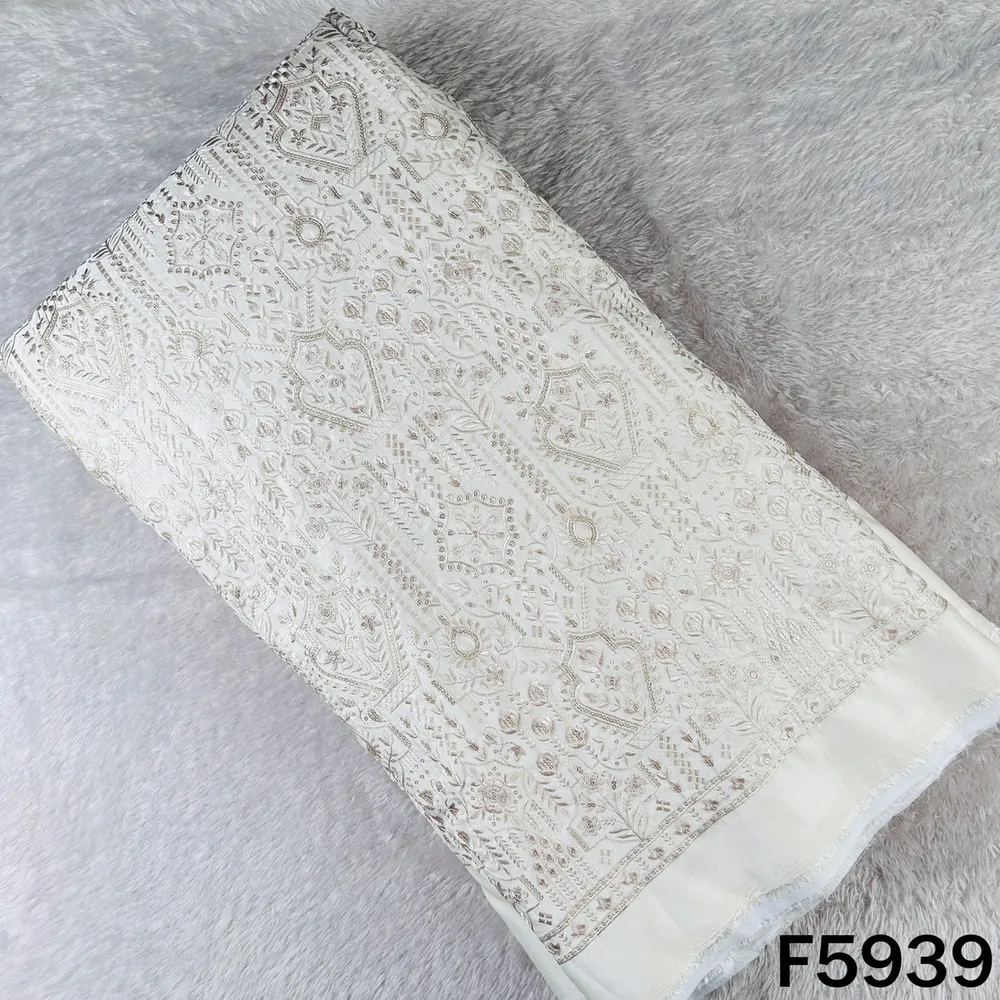 Embroidered Silk Fabric