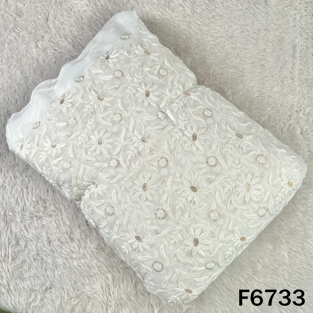 Embroidered Georgette Fabric